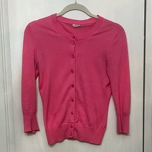 J. Crew Clare Cardigan in Hot Pink extra small xs